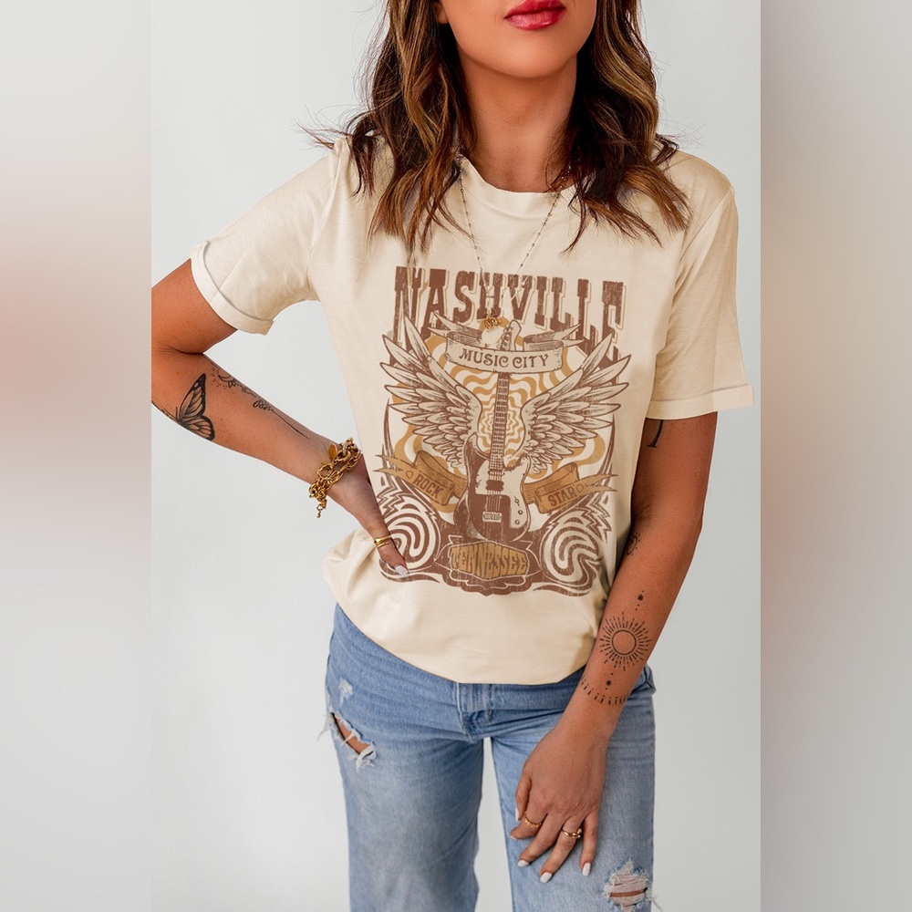 Western Graphic Round Neck T-Shirt